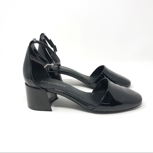 Jeffrey Campbell Patent Leather Block Heels Black - Picture 2 of 10